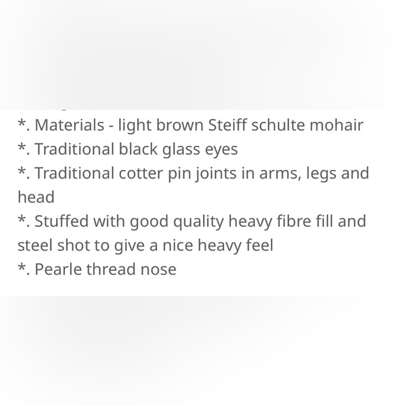 Custom made Lake District Bears mohair fully jointed 12” collectible bear. - Picture 7 of 7